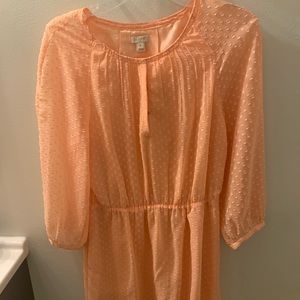 Jcrew factory peach textured dress